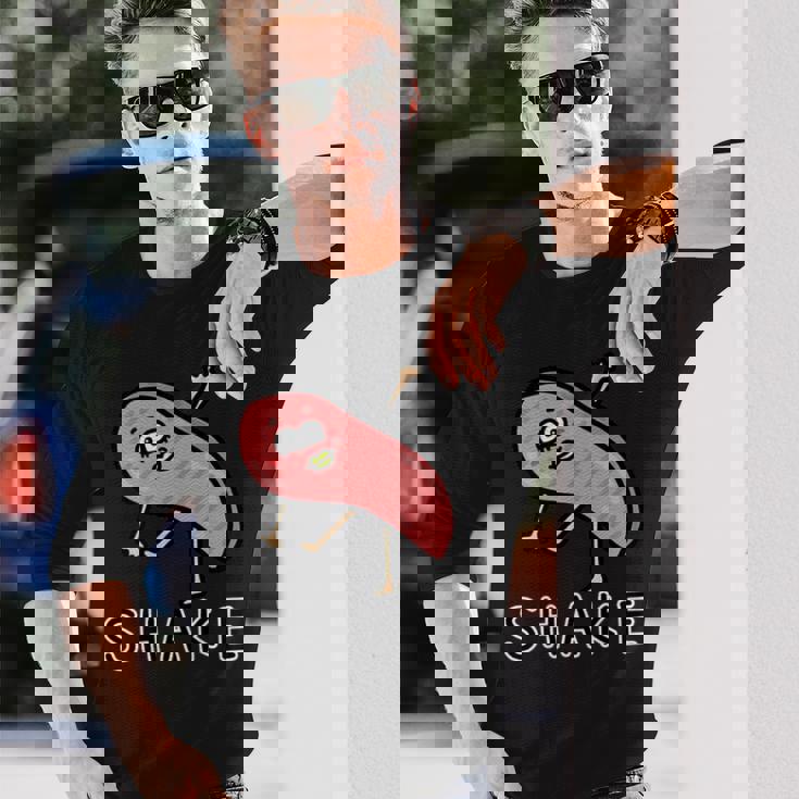 しゃけの切り身さん 長袖Tシャツ 彼への贈り物