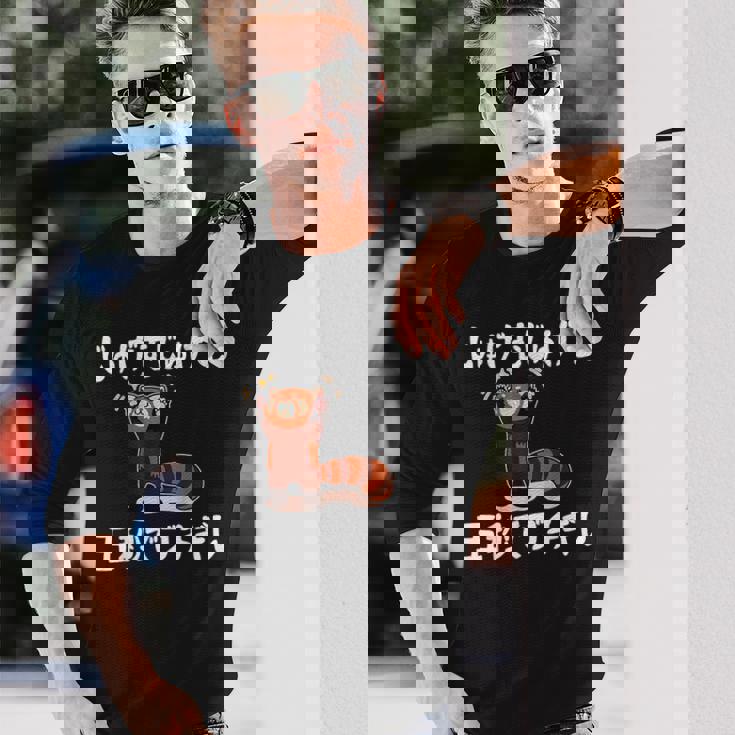 じゅげむじゅげむ五秒でブチギレ ネタ 落語 言い間違い もじり ジョーク ギャグ ツッコミ パンダ おもしろ 長袖Tシャツ 彼への贈り物