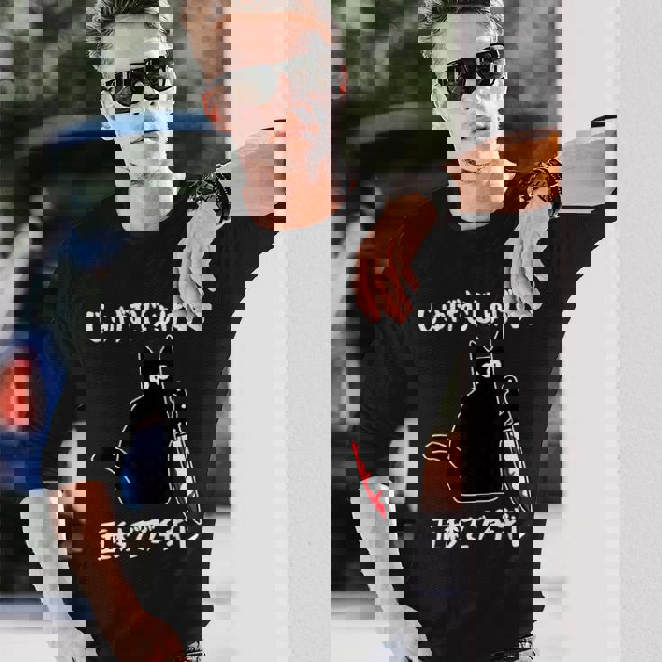 じゅげむじゅげむ五秒でブチギレ ネタ 落語 言い間違い もじり ジョーク ギャグ ツッコミ 猫 おもしろ 猫愛好者 長袖Tシャツ 彼への贈り物