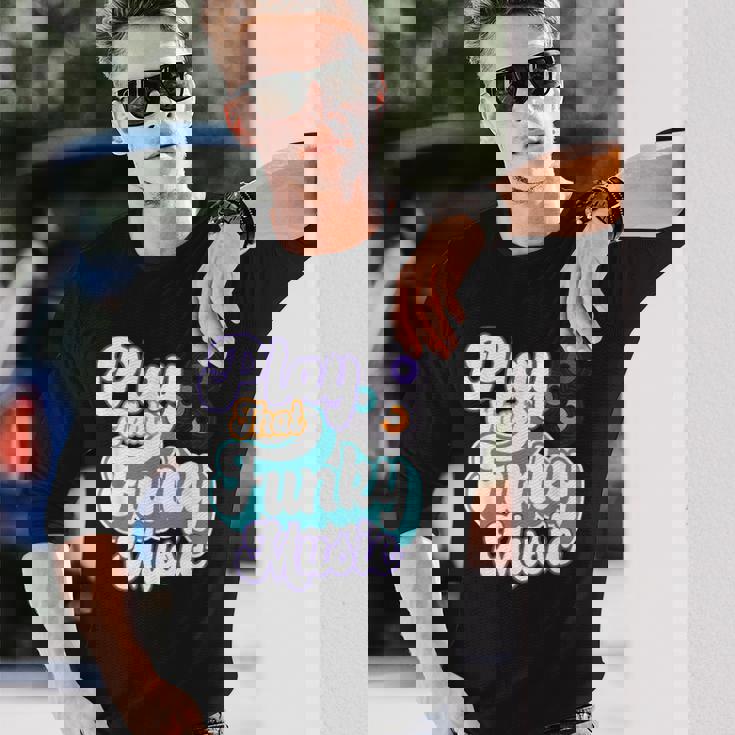 そのファンキーな音楽を再生 長袖Tシャツ 彼への贈り物