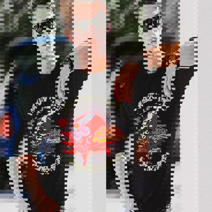 たこ焼きタイム 大阪 日本 タコスナック たこ焼き 長袖Tシャツ 彼への贈り物