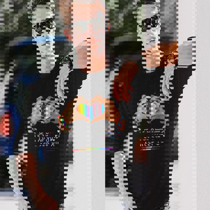 なるほど、愛してる、受け入れるよ、Lgbtqの味方プライド 長袖Tシャツ 彼への贈り物