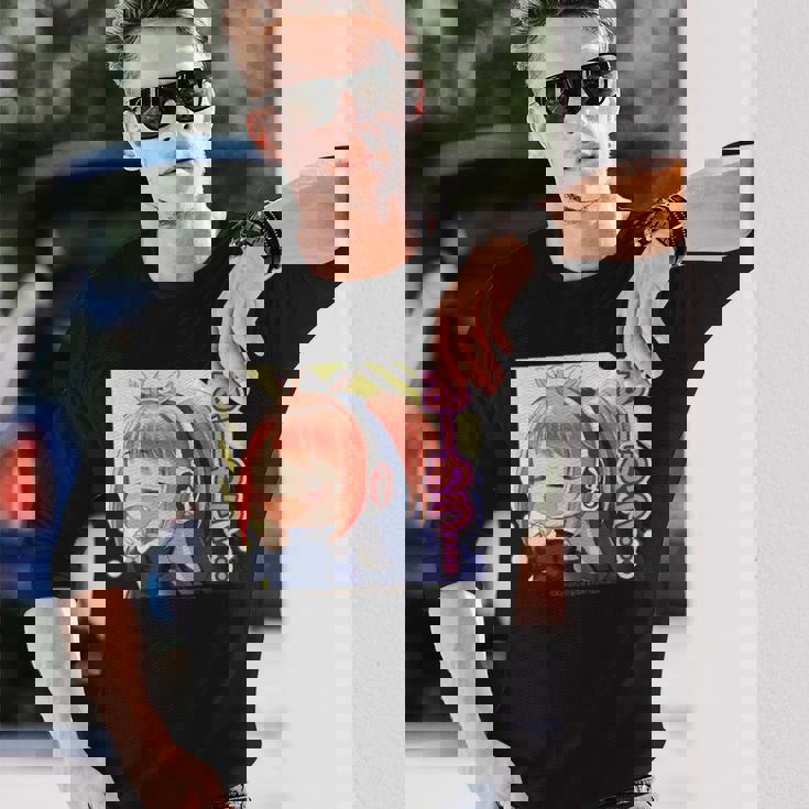 ひなビタスタンプ めう05「あーめう…」 長袖Tシャツ 彼への贈り物