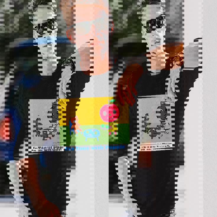 ぷっぷるとお茶会しよう！ 長袖Tシャツ 彼への贈り物