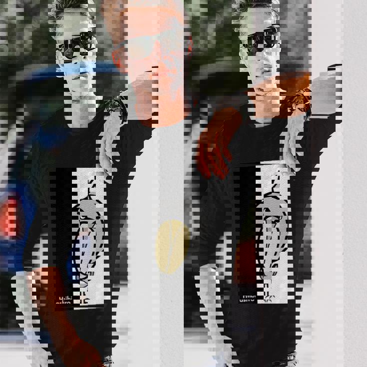 みんな大好きハシビロコウ 動かない鳥 ハシビ郎クラブt 動物園 鳥 おもしろ かわいい 両面プリント 長袖Tシャツ 彼への贈り物