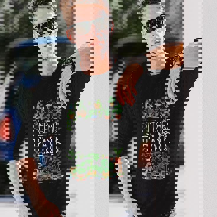 もっと植物が必要です 長袖Tシャツ 彼への贈り物