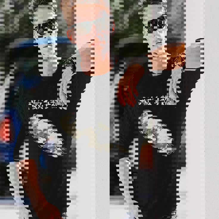 やる気スイッチ故障中 猫 にゃにもしたくにゃ 何もしたくない猫 おもしろ 可愛い ねこ ネコ 猫 ネコ 猫 柄 かわいい 長袖Tシャツ 彼への贈り物