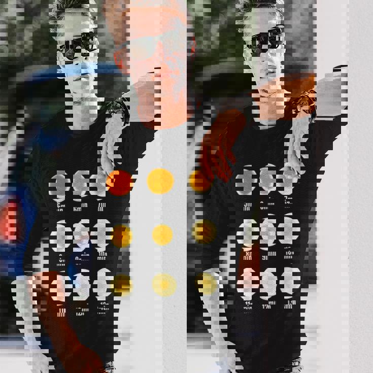 ゆで卵早見表 卵好き必見 便利グッズ 長袖Tシャツ 彼への贈り物