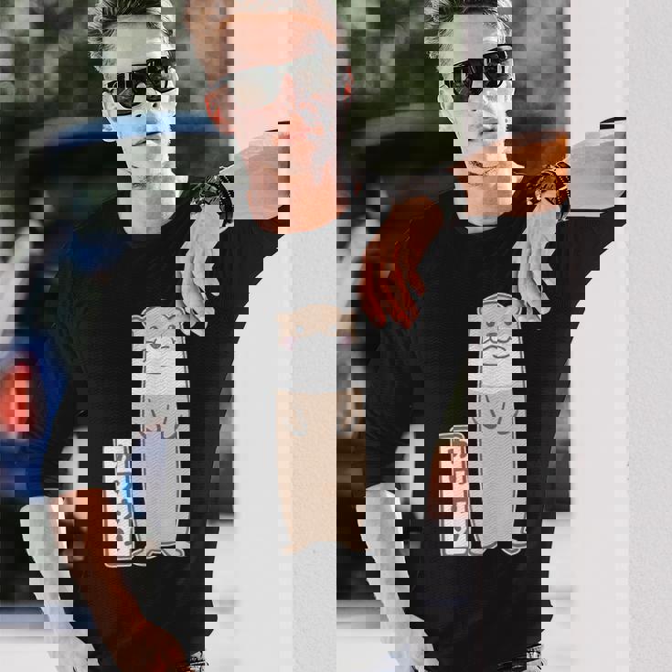 ゆるカワウソさん（Aタイプ）コツメカワウソ【どうぶつフレンズ】動物 ゆるくて かわいい イラスト 長袖Tシャツ 彼への贈り物