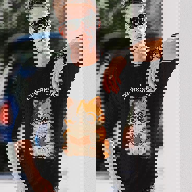 わがまま猫 ねこ 読書好き かわいい おもしろ マンガ 長袖Tシャツ 彼への贈り物