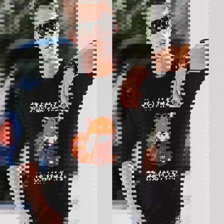 わたしはがんばらないおまえががんばれ ユニークなメッセージ 面白い おもしろ 長袖Tシャツ 彼への贈り物