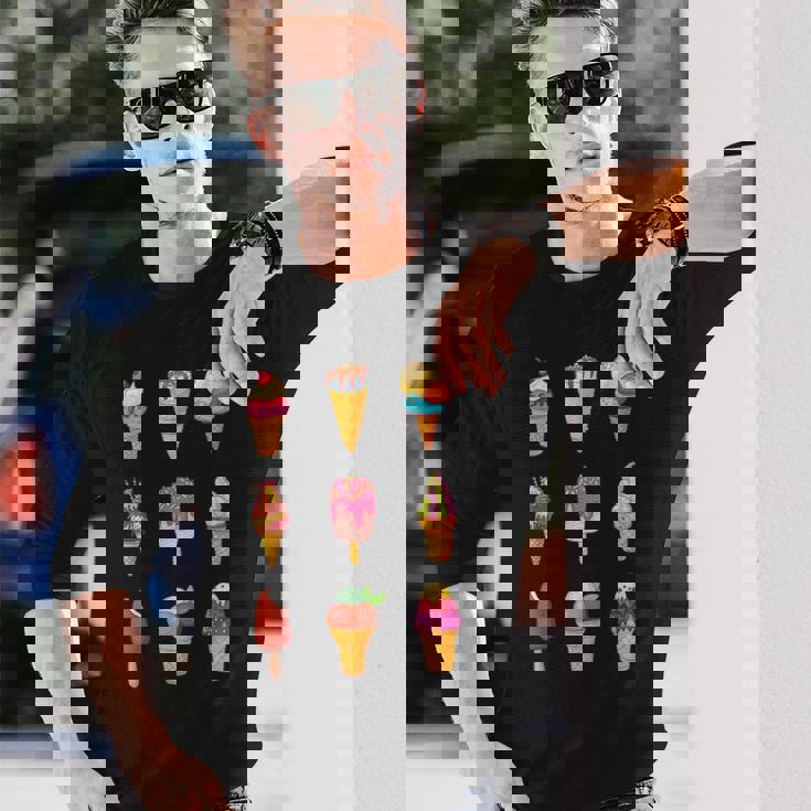 アイスクリーム アイスクリーム アイスクリーム販売ソフトアイスクリーム 長袖Tシャツ 彼への贈り物