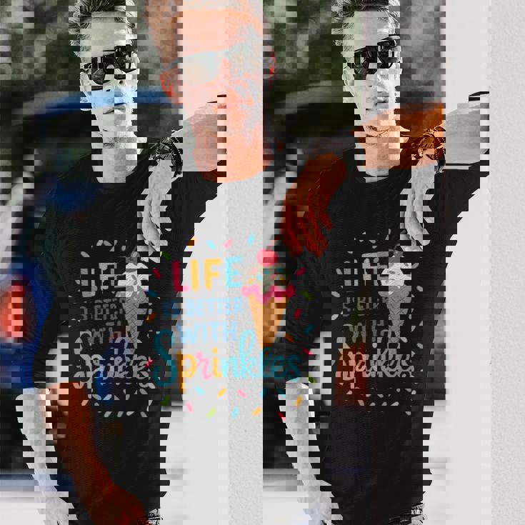 アイスクリーム好きのアイスクリームスクワッド おそろいの家族旅行 長袖Tシャツ 彼への贈り物