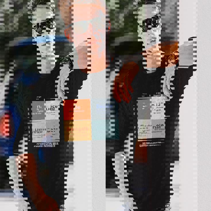 アイゼンハワー意思決定マトリックスのイラスト 長袖Tシャツ 彼への贈り物