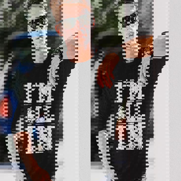 アイムオールイン ポーカーシャツ ポーカープレイヤー カード ギャンブラー 長袖Tシャツ 彼への贈り物