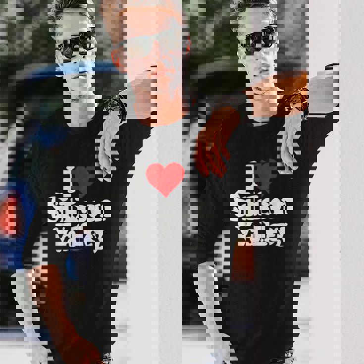 アイラブハートシリコンバレーv カリフォルニア 長袖Tシャツ 彼への贈り物