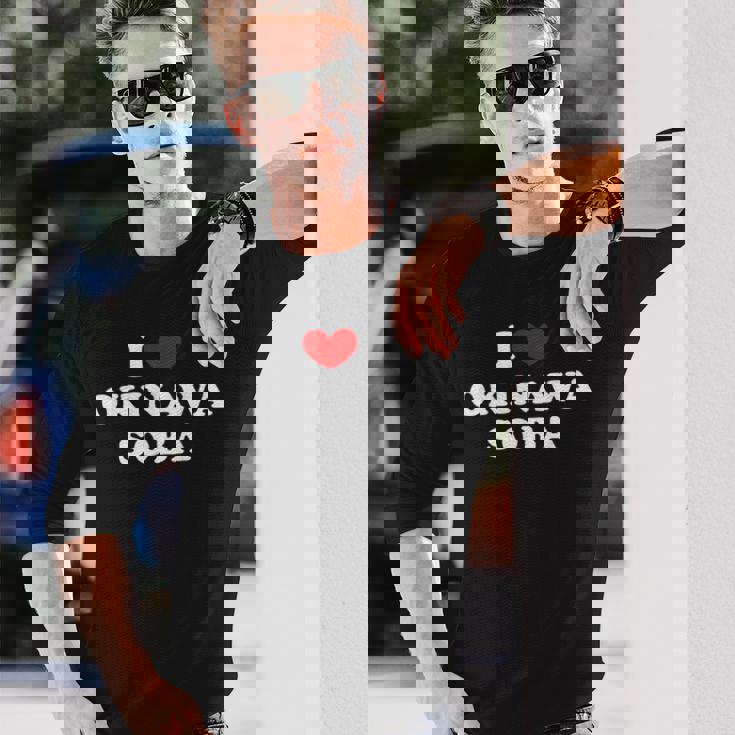 アイラブ沖縄そば アイハート 沖縄そば 長袖Tシャツ 彼への贈り物