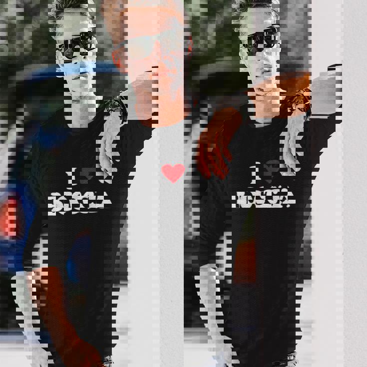 アイ・ハート・ボッチャ・プレイヤー-アイ・ラブ・ボッチャ 長袖Tシャツ 彼への贈り物