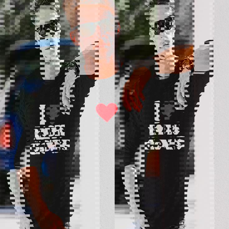 アイ・ハート・ロデオ・クラウンズ 長袖Tシャツ 彼への贈り物