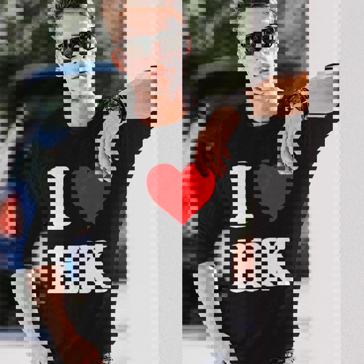 アイ・ラブ Hk アイハート香港 長袖Tシャツ 彼への贈り物