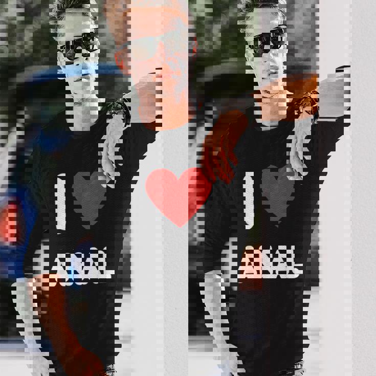 アイ・ラブ・アナル 長袖Tシャツ 彼への贈り物