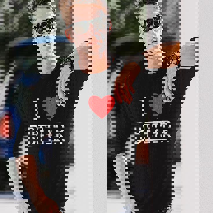 アイ・ラブ・ビール 長袖Tシャツ 彼への贈り物