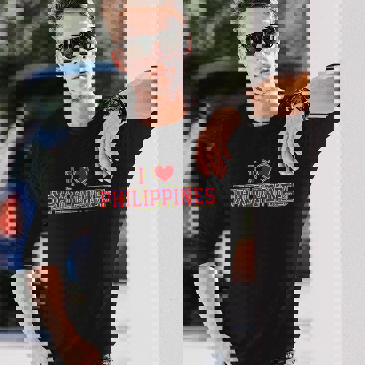 アイ・ラブ・フィリピン 長袖Tシャツ 彼への贈り物