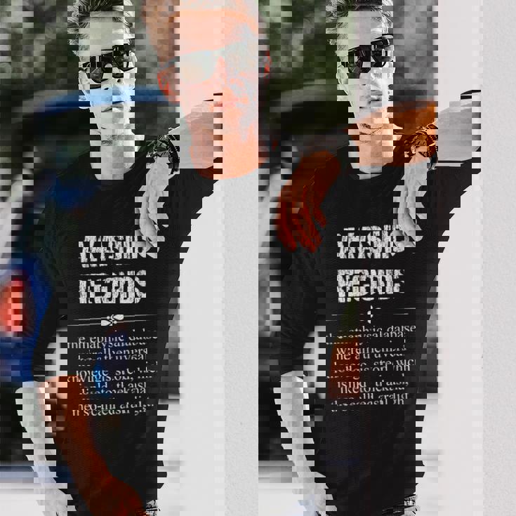 アカシックレコード Akashic Records Dictionary Word Definition Occult 長袖Tシャツ 彼への贈り物