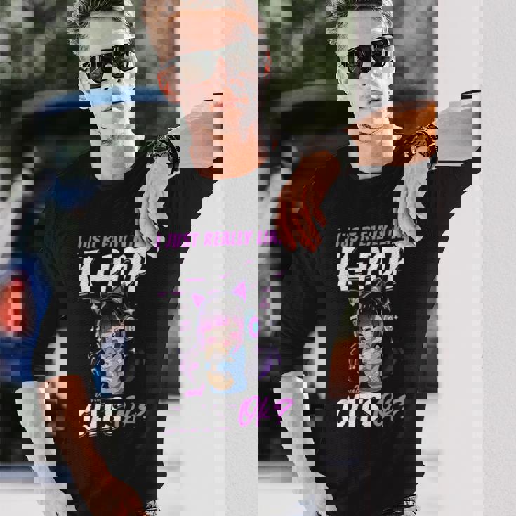 アニメ・猫 K-Pop 長袖Tシャツ 彼への贈り物