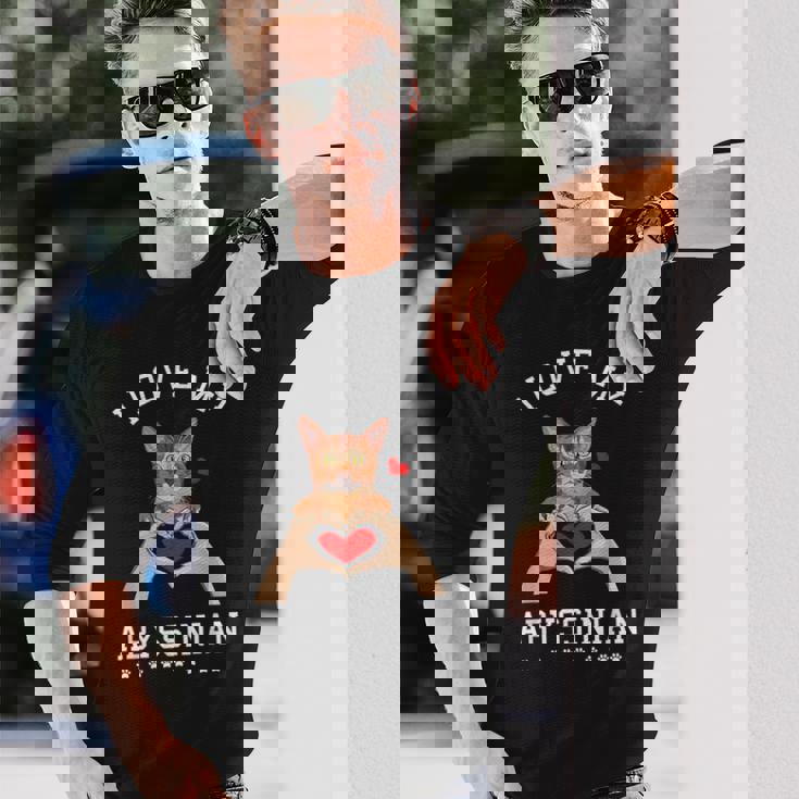 アビシニアン 猫 アビシニアン アビス 長袖Tシャツ 彼への贈り物