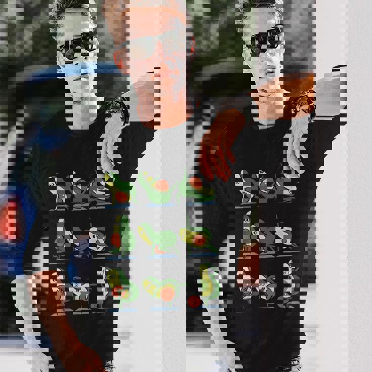 アボカドヨガ フラット腹部用 長袖Tシャツ 彼への贈り物