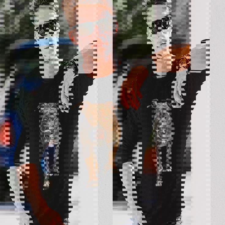 アメリカンピットブルテリア 長袖Tシャツ 彼への贈り物