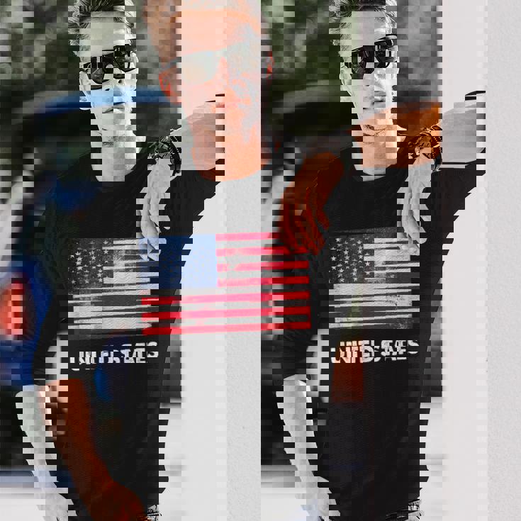 アメリカ国旗tシャツ 長袖Tシャツ 彼への贈り物