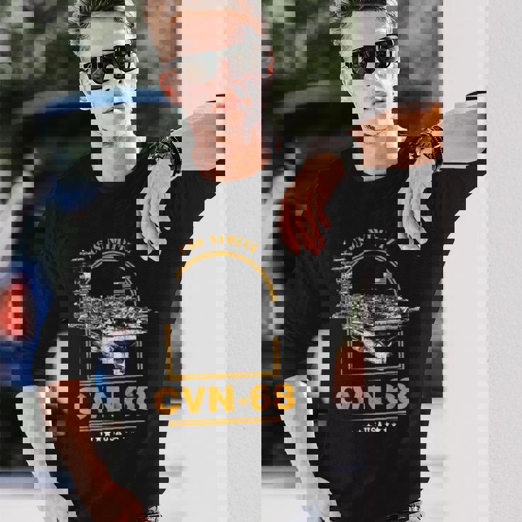 アメリカ海軍航空母艦 Cvn-68 ニミッツ Uss Nimitz 長袖Tシャツ 彼への贈り物