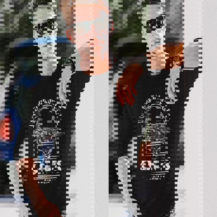 アメリカ海軍航空母艦 Cvn-73 ジョージ・ワシントン Uss George Washington 長袖Tシャツ 彼への贈り物