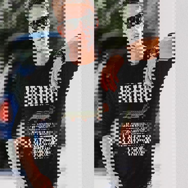 アリゲーターガーフィッシュギフト 釣り農場 長袖Tシャツ 彼への贈り物