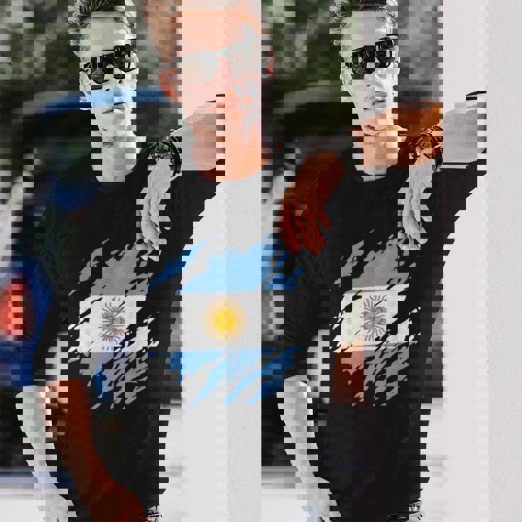 アルゼンチンの旗アルゼンチン 長袖Tシャツ 彼への贈り物