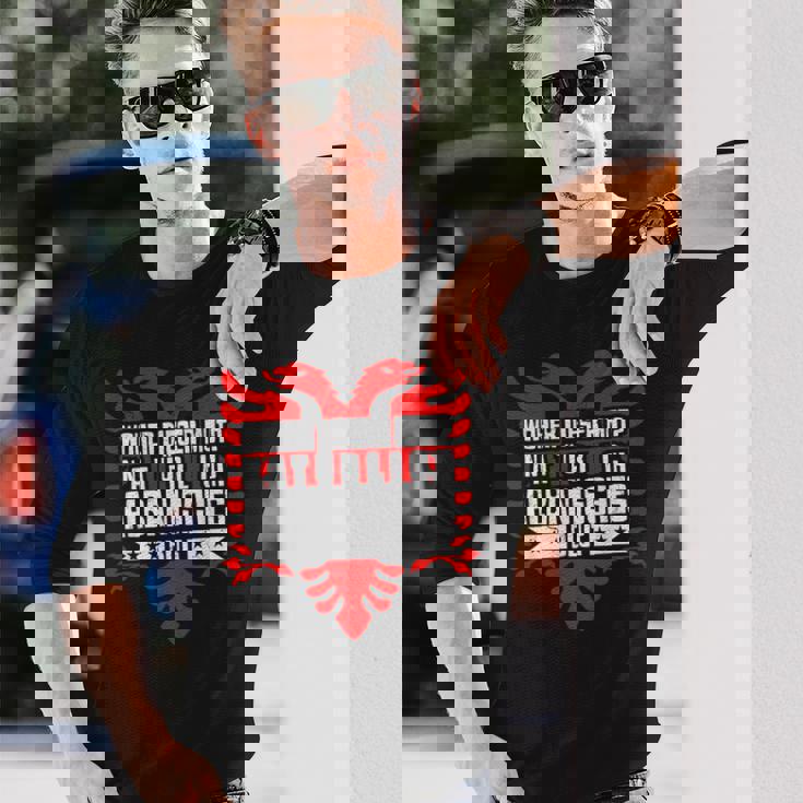 アルバニアブラッドアルバニアイーグル 長袖Tシャツ 彼への贈り物