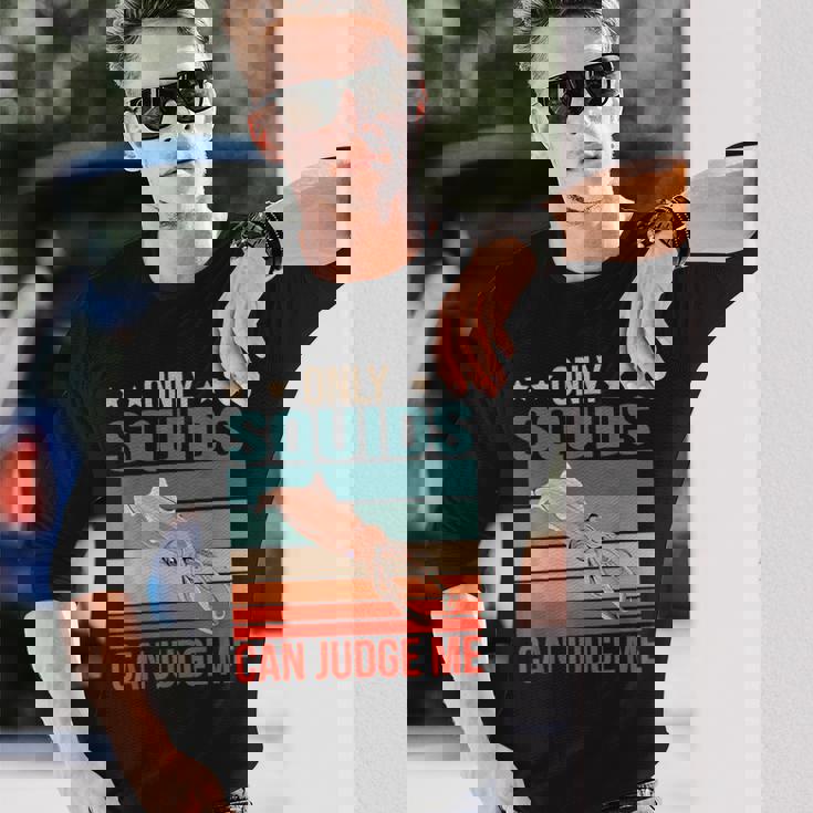 イカは私を判断できる 烏賊 イカ 長袖Tシャツ 彼への贈り物