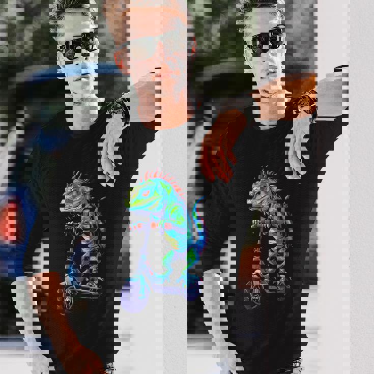 イグアナスクーター 長袖Tシャツ 彼への贈り物