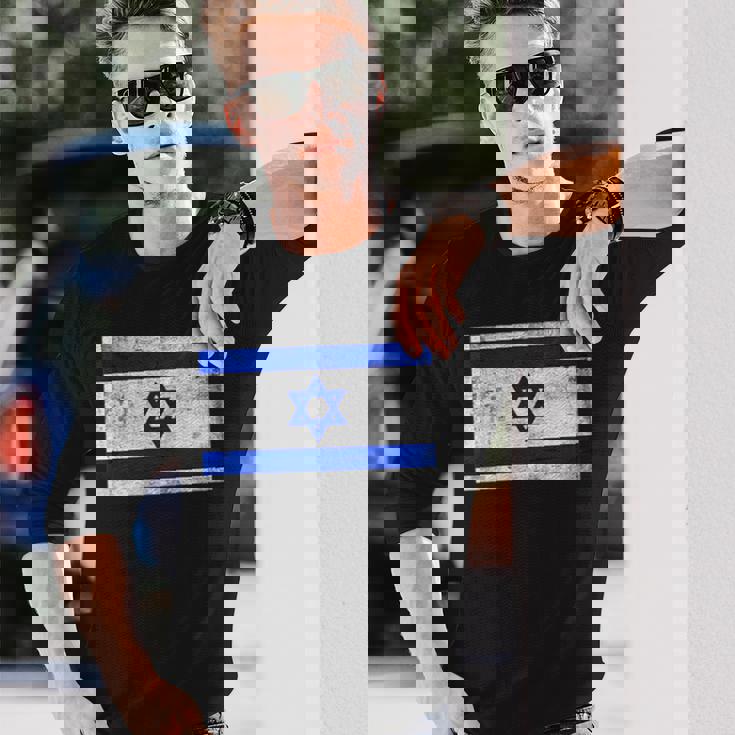 イスラエル国旗グラフィック メンズ レディース キッズ 長袖Tシャツ 彼への贈り物