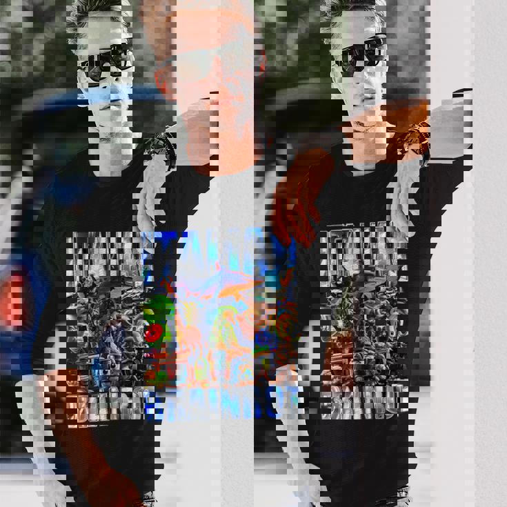 イタリア ブレイン ブートレッグ レトロ ミーム シャーク トラレロ トラララ 長袖Tシャツ 彼への贈り物