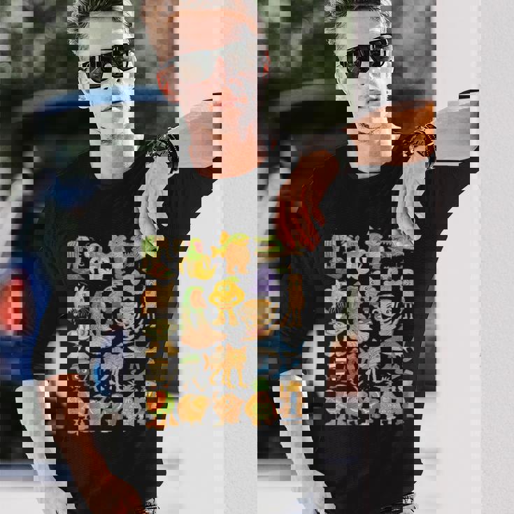 イタリア ブレイン ロート ミーム タイプ コレクション クレヨン キッズ 手描き 長袖Tシャツ 彼への贈り物