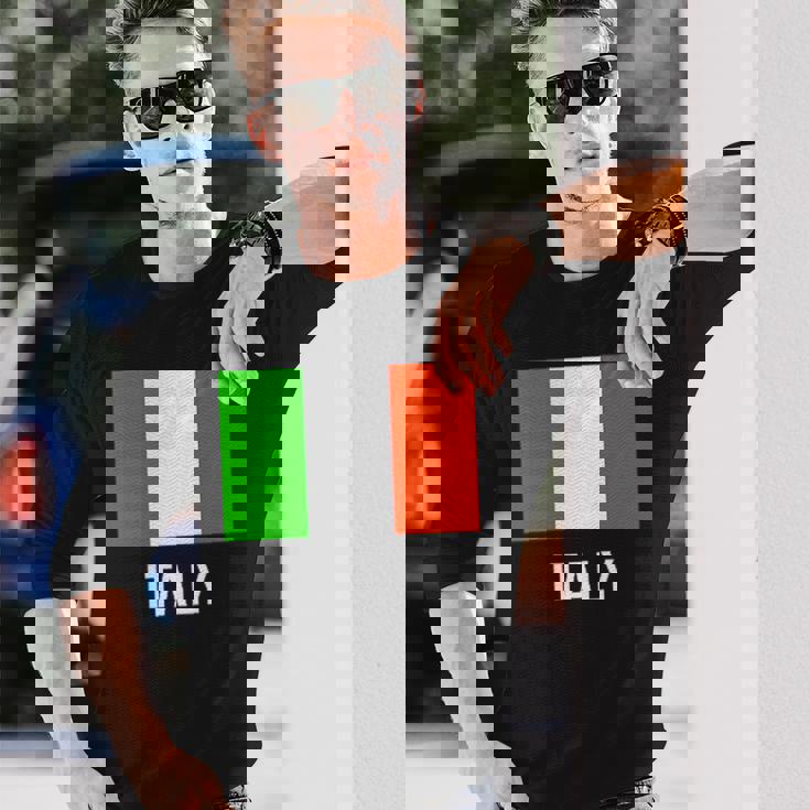 イタリアの国旗 長袖Tシャツ 彼への贈り物