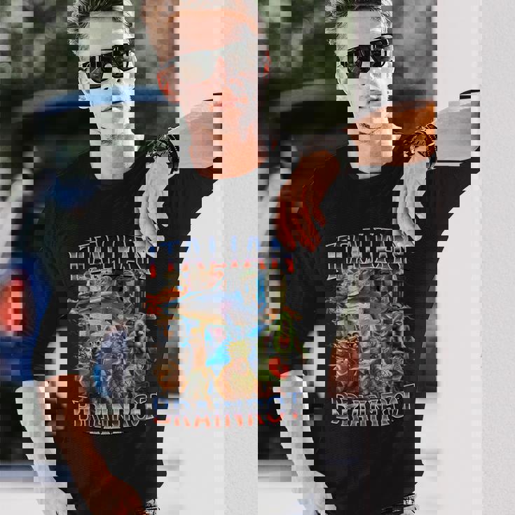 イタリアンブレインロット面白いイタリアンブレインロットミーム 長袖Tシャツ 彼への贈り物