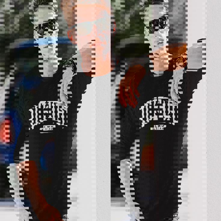 イリノイ州ロックフォード大学スタイル 長袖Tシャツ 彼への贈り物