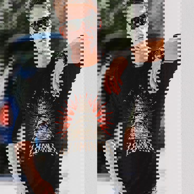 イルミナティは誰も信じない、誰も信じない、すべてを見る目、プロヴィデンス 長袖Tシャツ 彼への贈り物