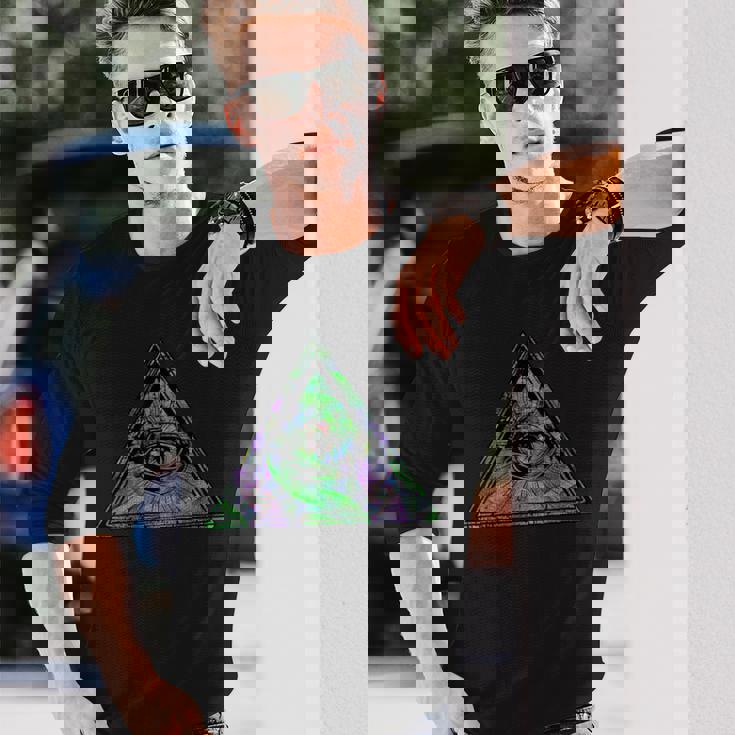 イルミナティアイtシャツ プロビデンスの目シャツ 長袖Tシャツ 彼への贈り物