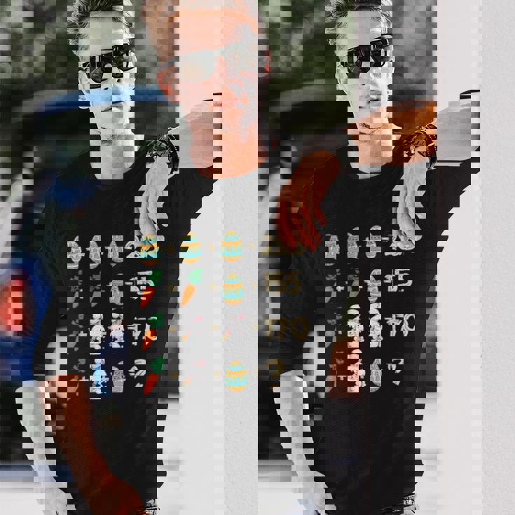 イースター算数レッスン 算数教師 長袖Tシャツ 彼への贈り物