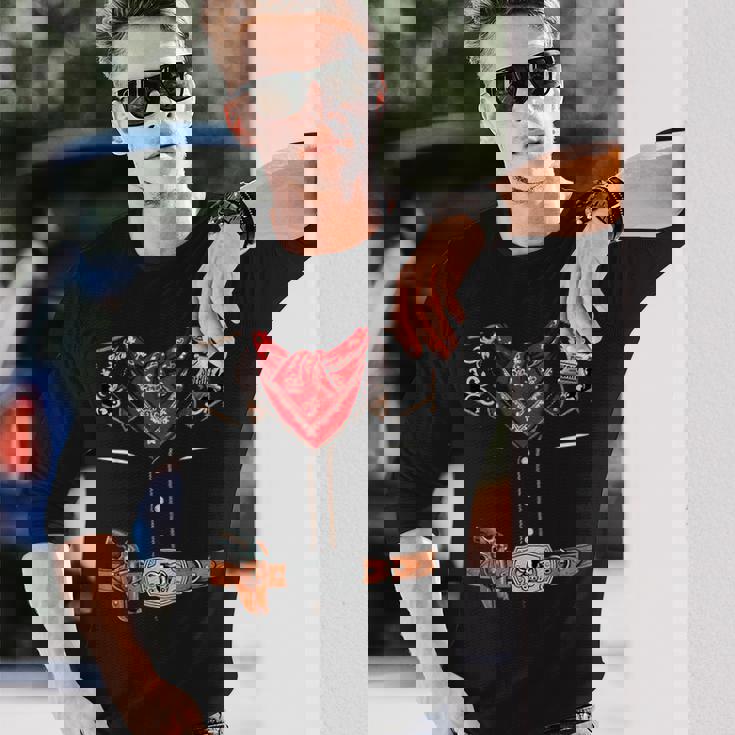 ウエスタン保安官 カウボーイベスト ハロウィンコスチューム 長袖Tシャツ 彼への贈り物